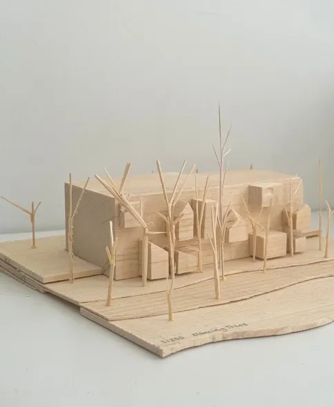 maquette analytique en pin blanc :